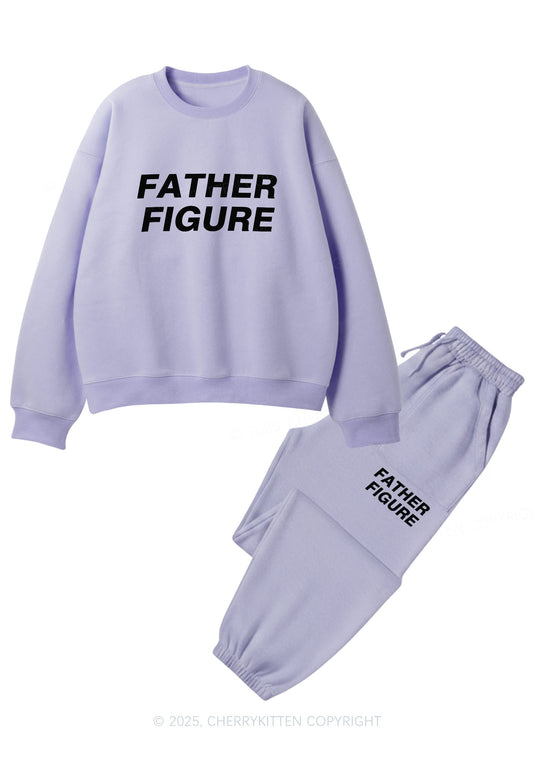 Father Figure Y2K Fleece Sweatshirts Set Cherrykitten