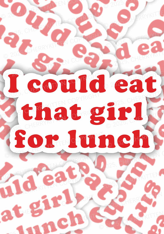 Eat That Girl For Lunch Pride 1Pc Y2K Sticker Cherrykitten