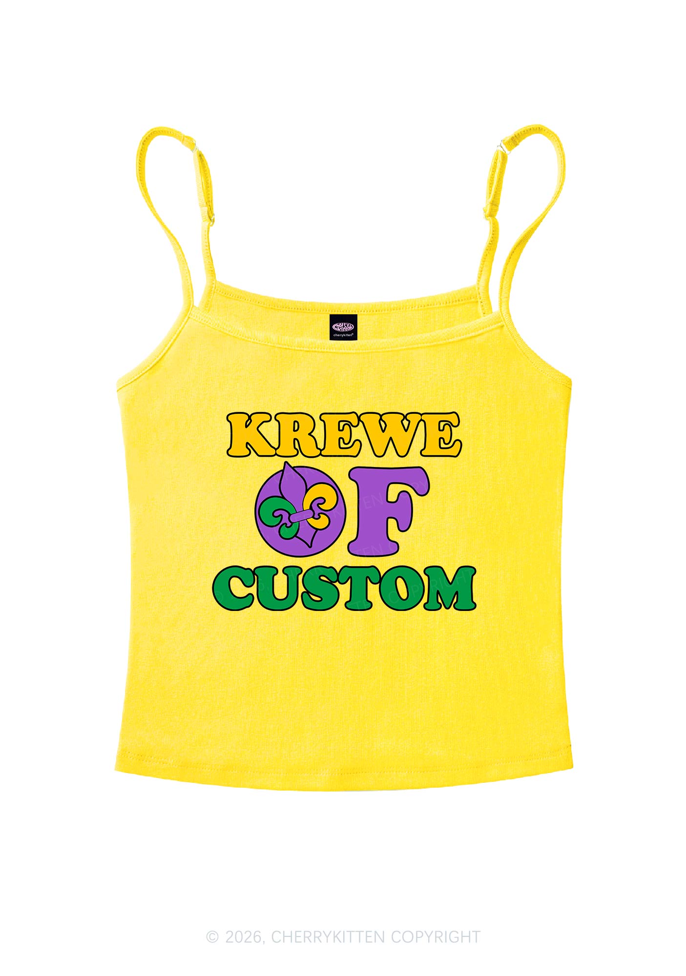 Krewe Of Custom Y2K Spaghetti Strap Cami Cherrykitten