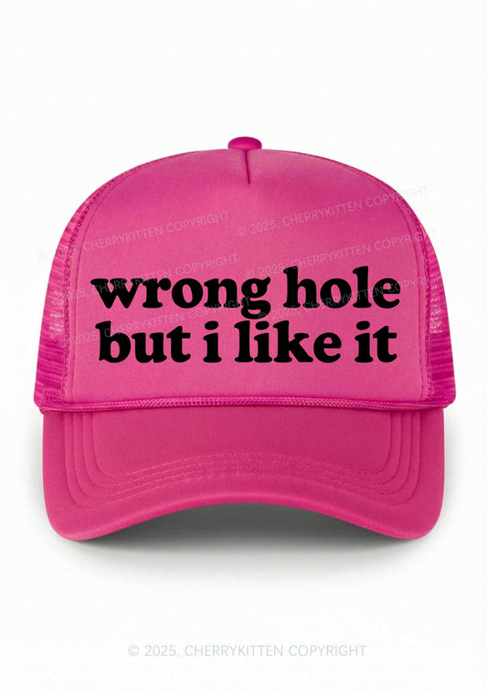 Wrong Hole Y2K Trucker Hat Cherrykitten