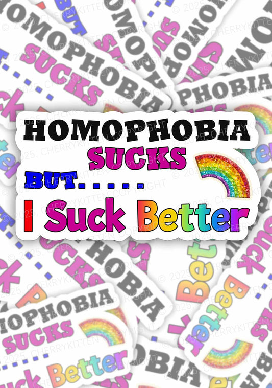 Homophobia Sucks Pride 1Pc Y2K Sticker Cherrykitten