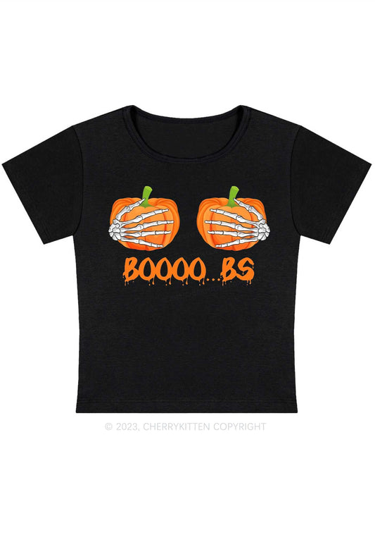 Pumpkin Boooobs Halloween Baby Tee Cherrykitten