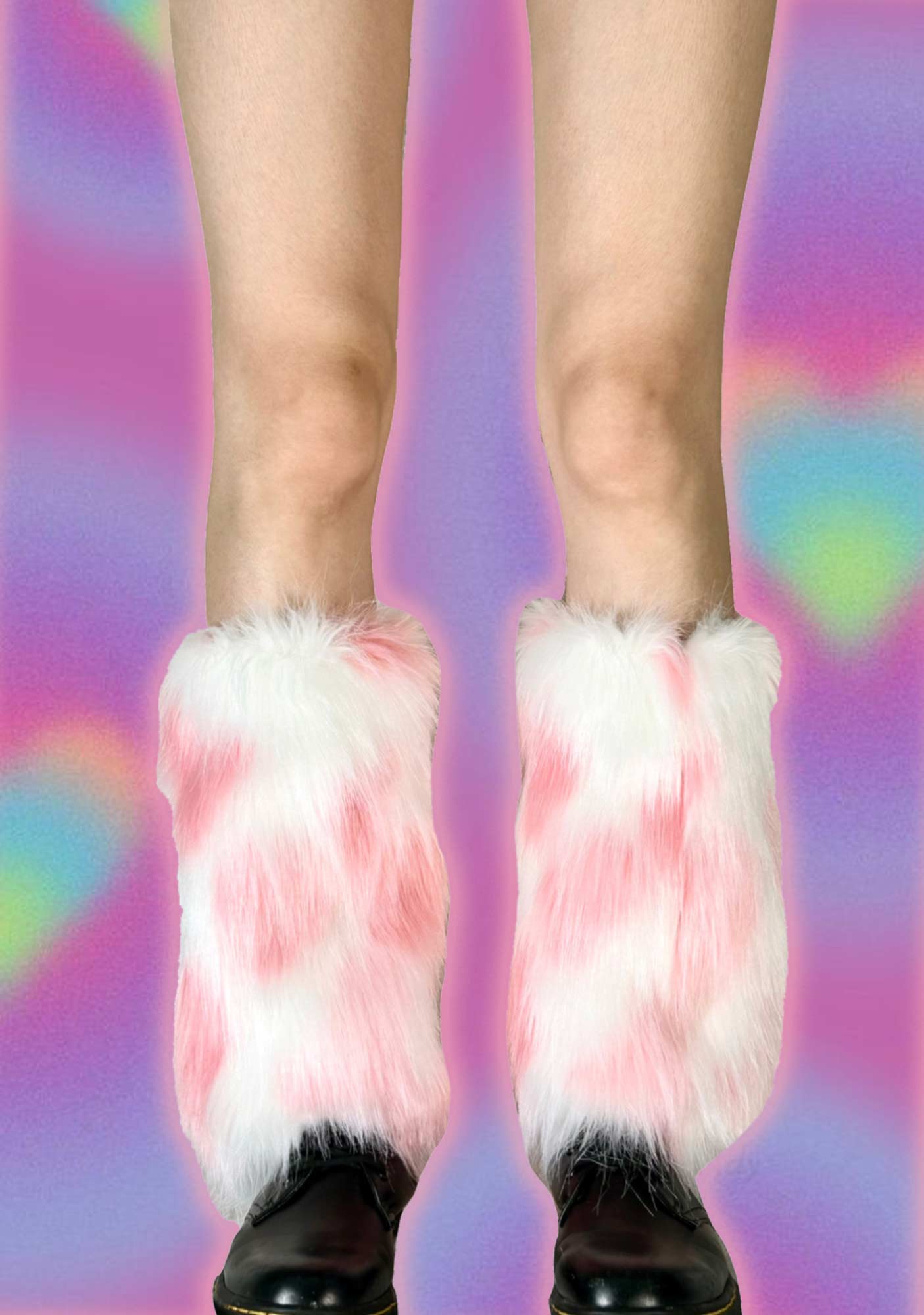Y2K Speckle Faux Fur Leg Warmers