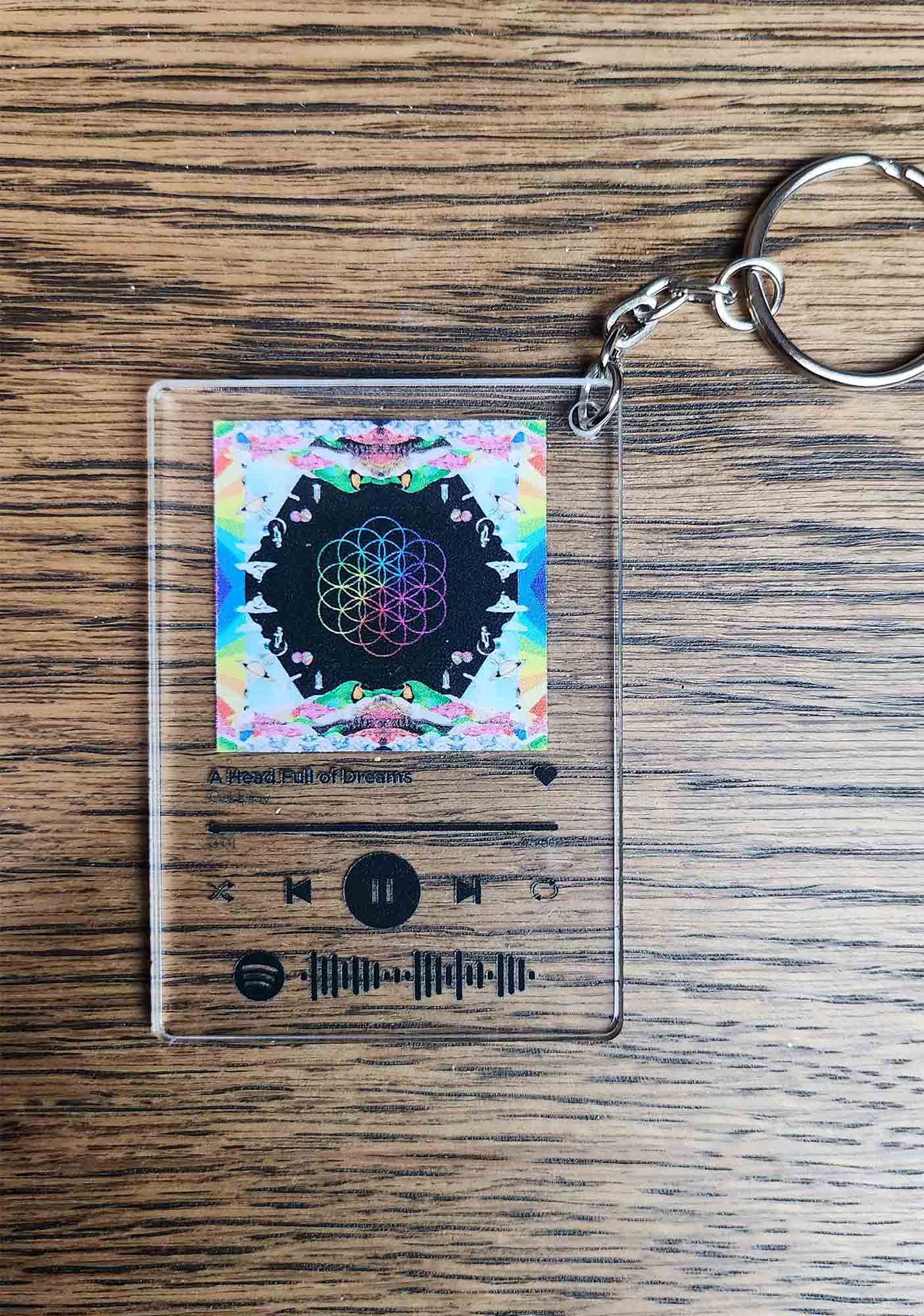 Custom Photo&Spotify Code Music Keyring