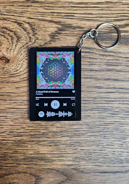 Custom Photo&Spotify Code Music Keyring