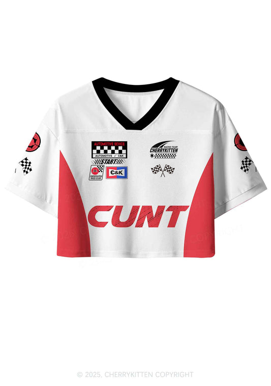 Custom Red Cxxt Y2K Crop Sport Jersey Shirts Cherrykitten