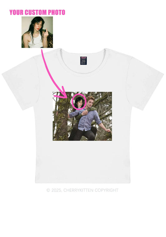 Custom Face Y2K Baby Tee Cherrykitten
