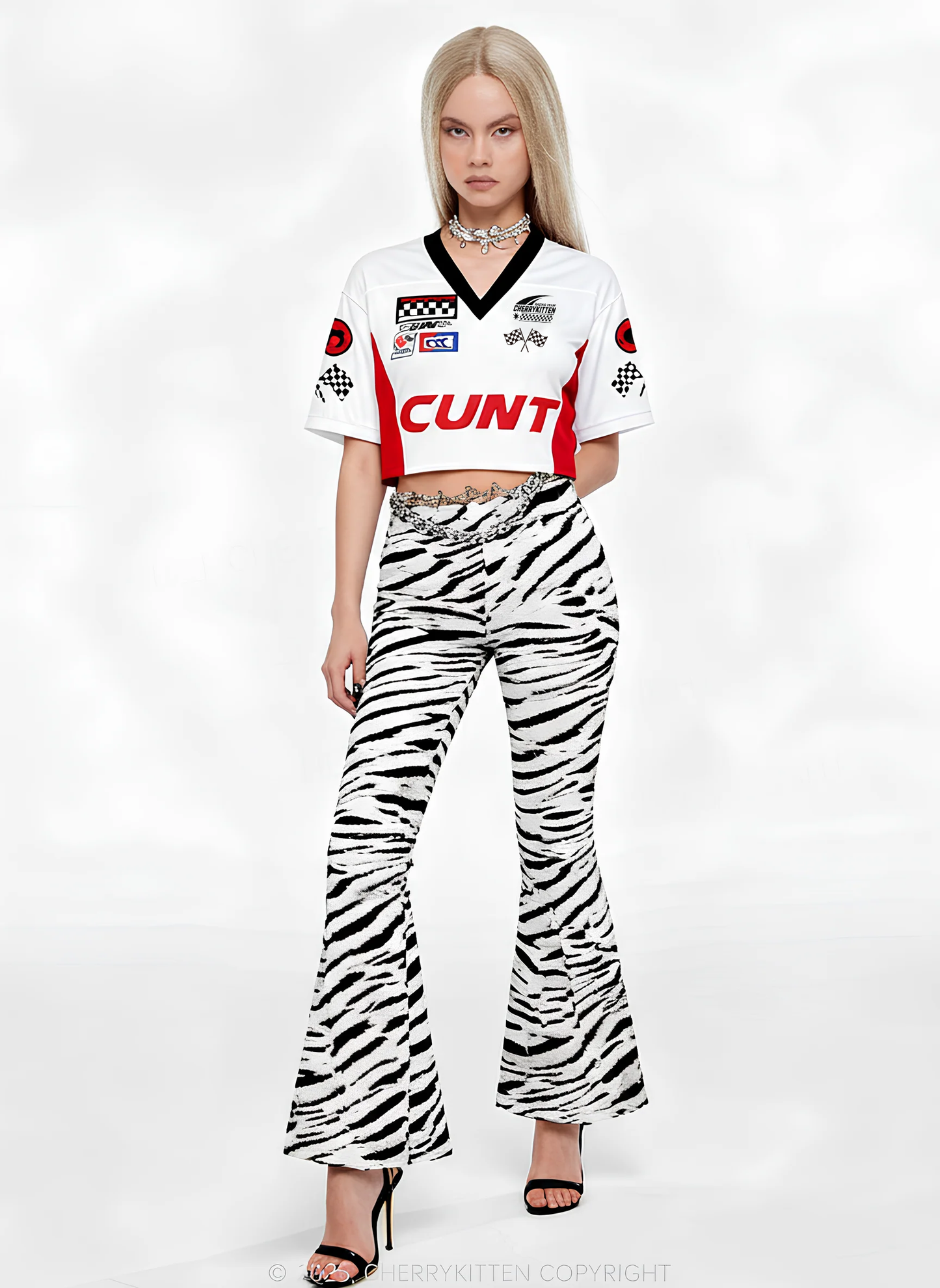 Custom Red Cxxt Y2K Crop Sport Jersey Shirts Cherrykitten
