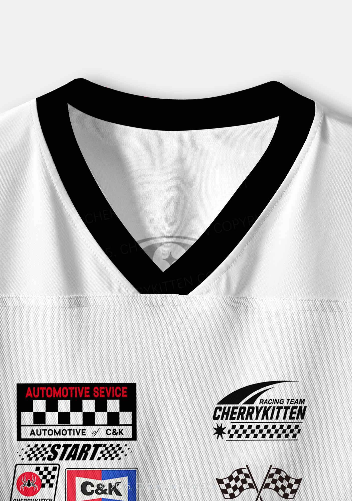 Custom Red Cxxt Y2K Crop Sport Jersey Shirts Cherrykitten