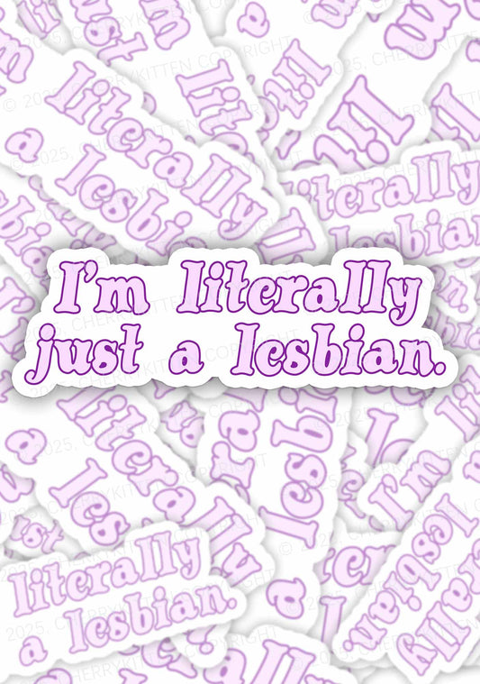 Just A Lesbian Pride 1Pc Y2K Sticker Cherrykitten