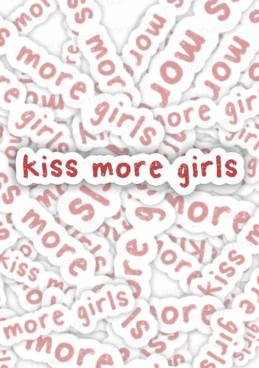 Kiss More Girls Pride 1Pc Y2K Sticker Cherrykitten