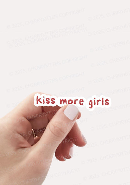 Kiss More Girls Pride 1Pc Y2K Sticker Cherrykitten
