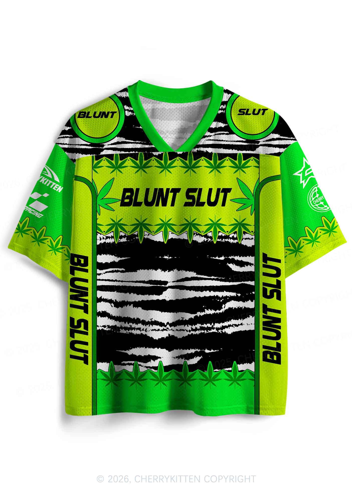 Custom Green Blunt Slxt Y2K Sport Jersey Shirts Cherrykitten