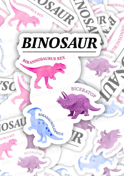 Binosaur Pride 1Pc Y2K Sticker Cherrykitten