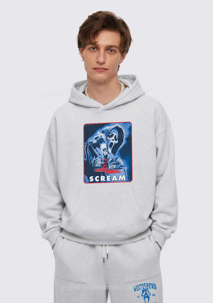 Halloween Scream Y2K Fleece Hoodie Set Cherrykitten