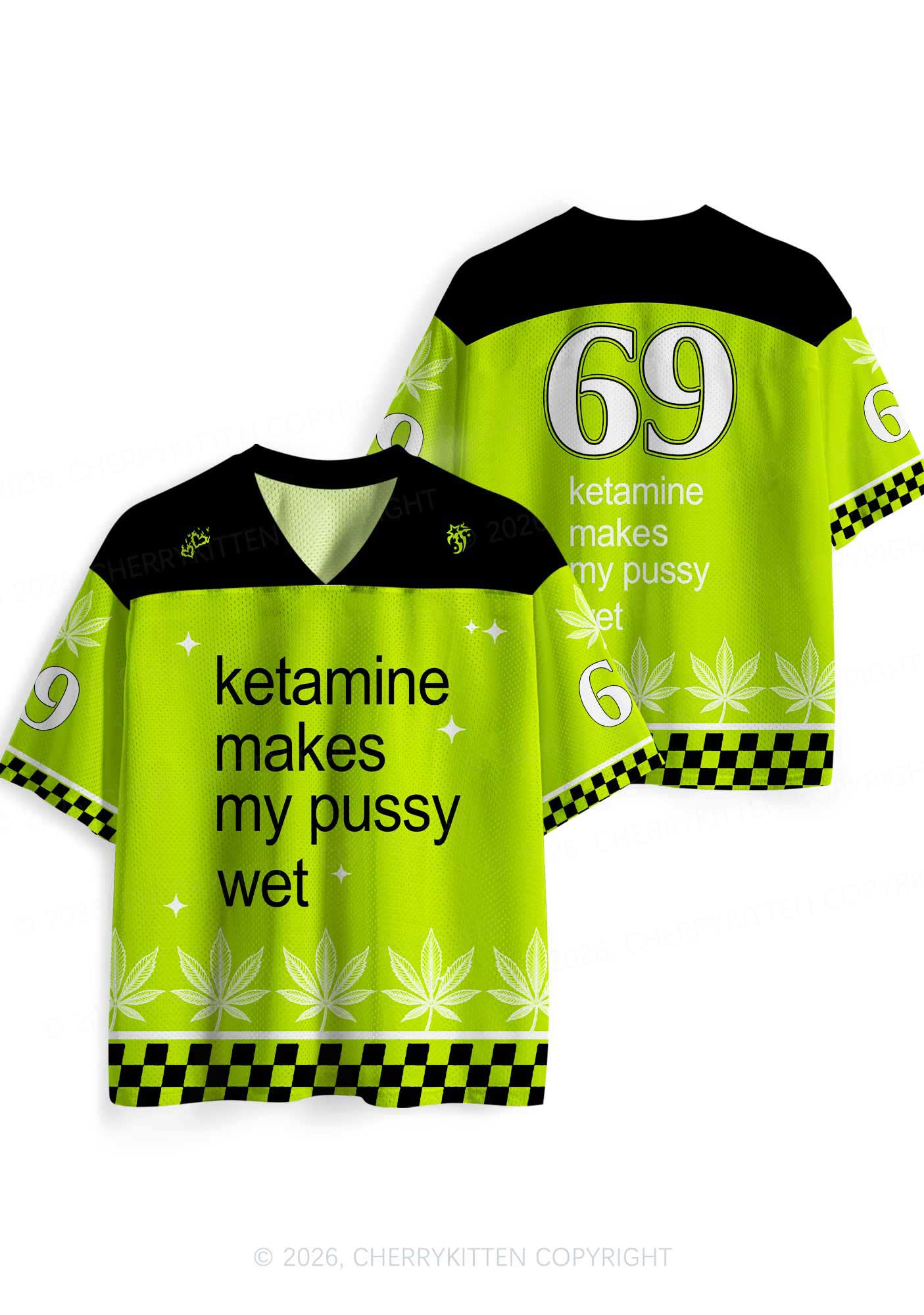 Kxxamine Makes My Puxxy Wet Y2K Sport Jersey Shirts Cherrykitten