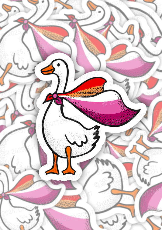 Lesbian Goose Pride 1Pc Y2K Sticker Cherrykitten