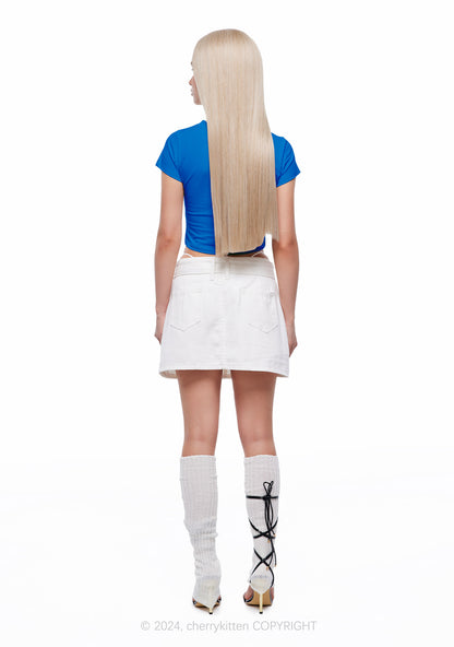 Good Girl Bad Knees Y2K Baby Tee Cherrykitten