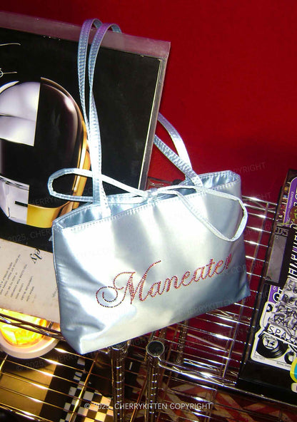 Rhinestone Maneater Y2K Satin Bags Cherrykitten