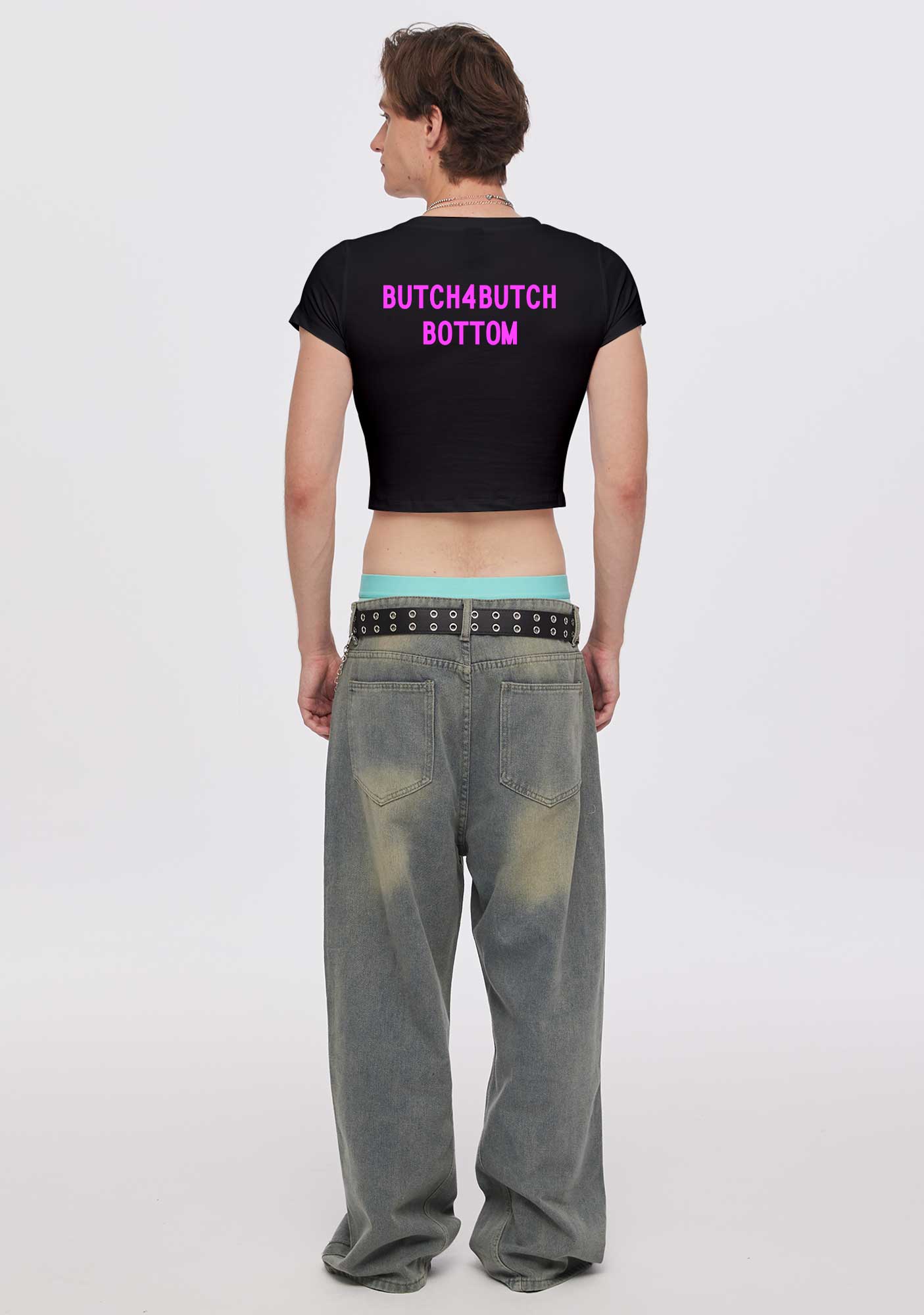 Masc Shortage Two Sides Pride Y2K Baby Tee Cherrykitten