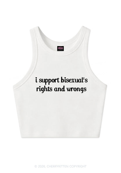 I Support Bisexuals Pride Y2K Crop Tank Top Cherrykitten
