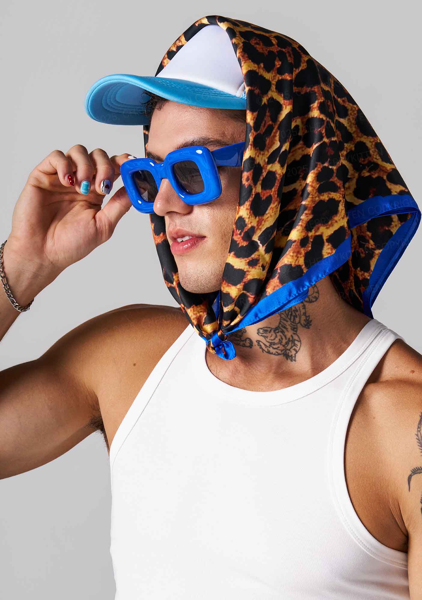 Wild Leopard Y2K Square Bandana Cherrykitten