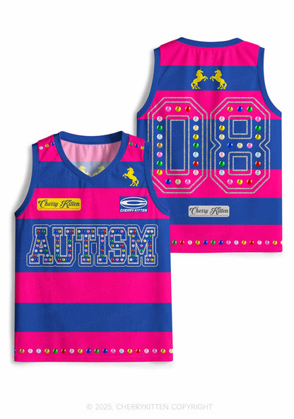 Pink Autism Y2K Sport Jersey Tank Cherrykitten