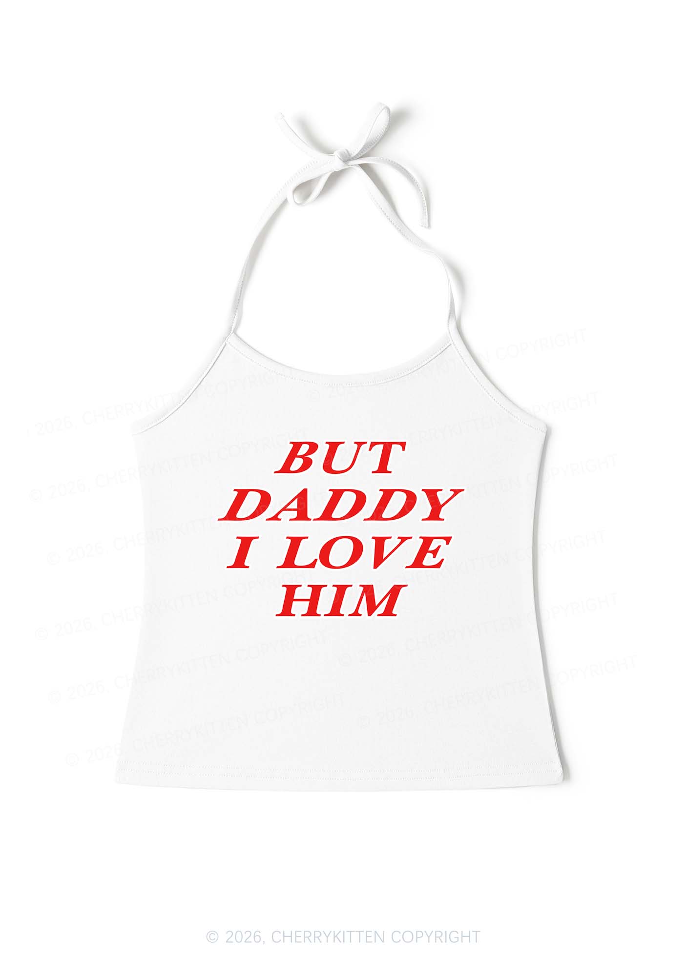 But Daddy I Love Him Y2K Halter Neck Cami Cherrykitten