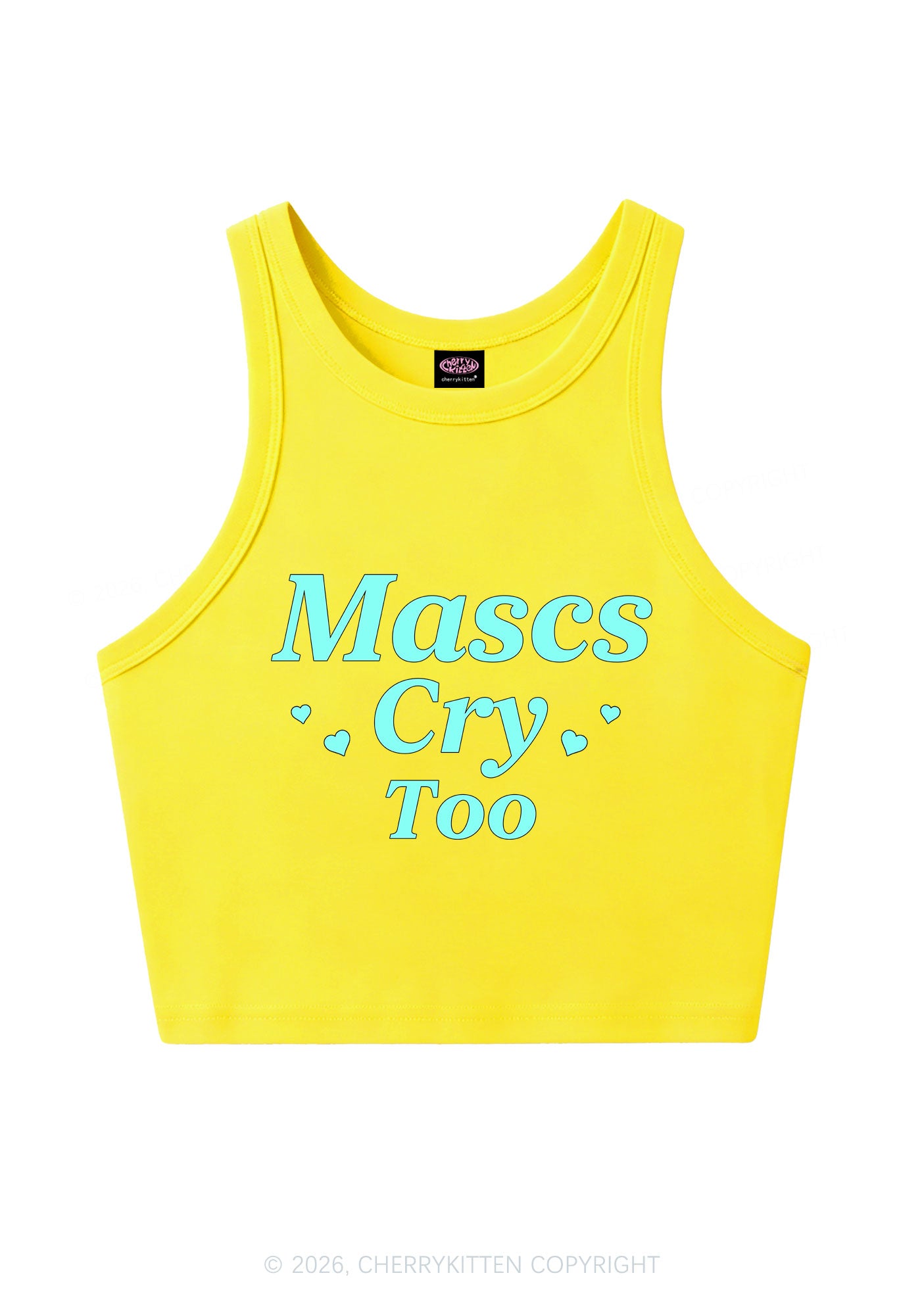 Mascs Cry Too Pride Y2K Crop Tank Top Cherrykitten