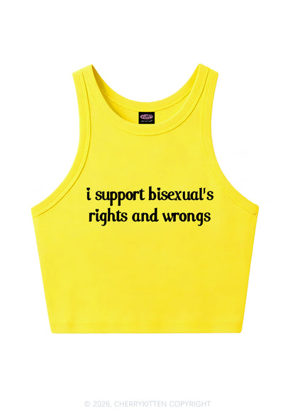 I Support Bisexuals Pride Y2K Crop Tank Top Cherrykitten