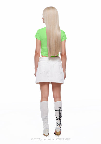 Custom Brat Text Y2K Baby Tee Cherrykitten