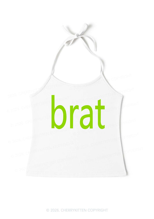 Green Brat Y2K Halter Neck Cami Cherrykitten