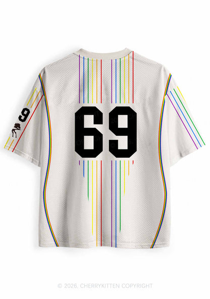 Gods Favorite Fag Rainbow Stripes Pride Y2K Sport Jersey Shirts Cherrykitten