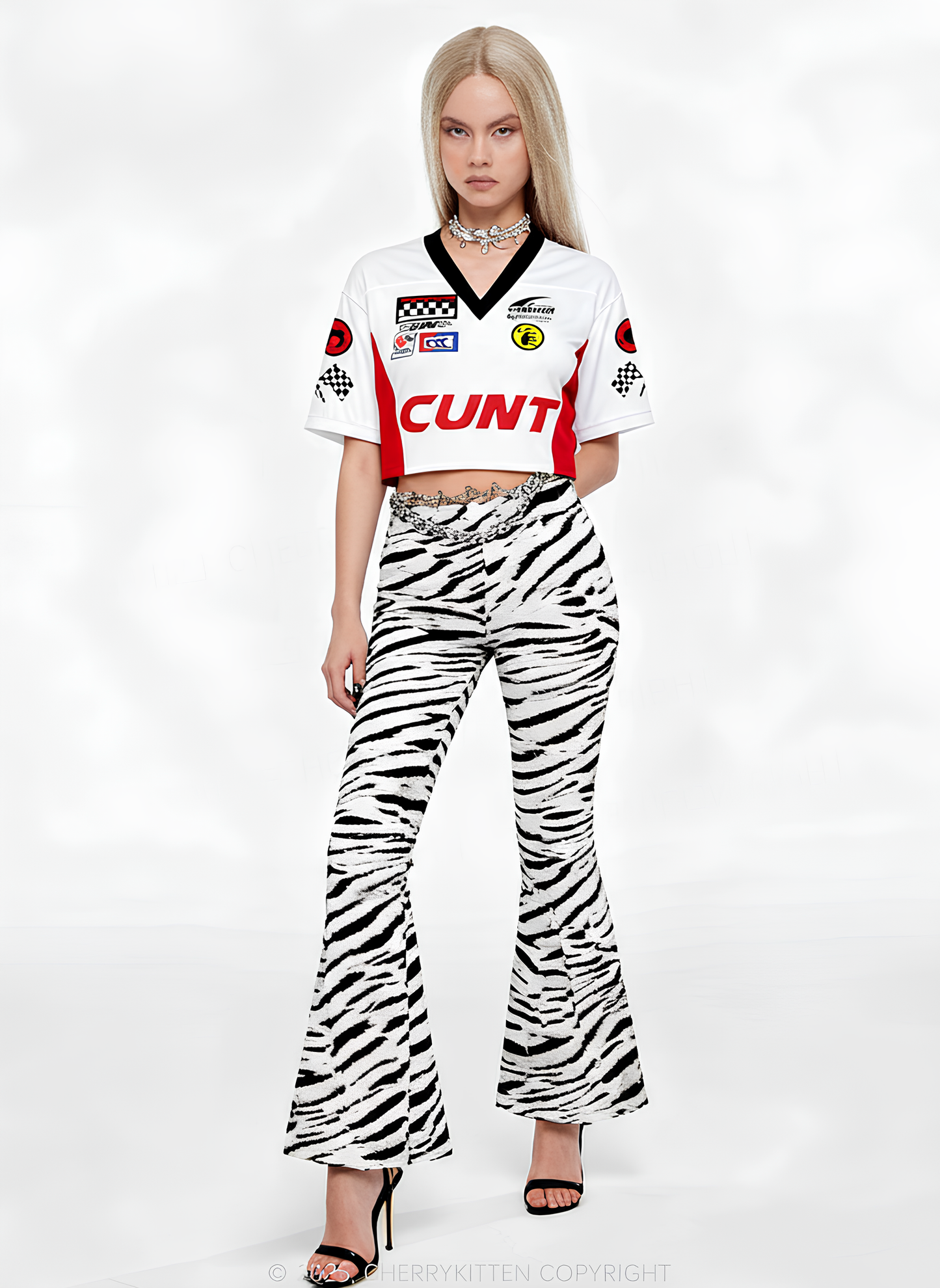 Custom Red Cxxt Y2K Crop Sport Jersey Shirts Cherrykitten