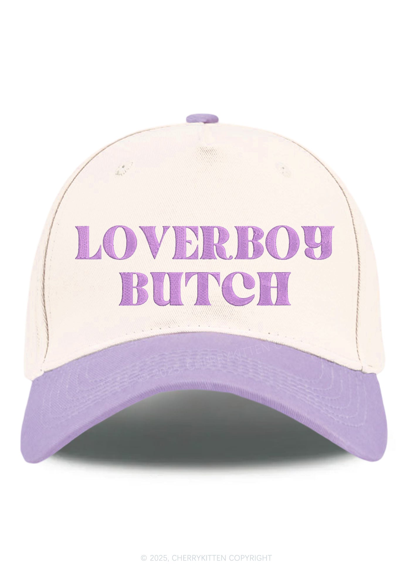 Embroidered Loverboy Butch Pride Y2K Color Block Baseball Cap Cherrykitten