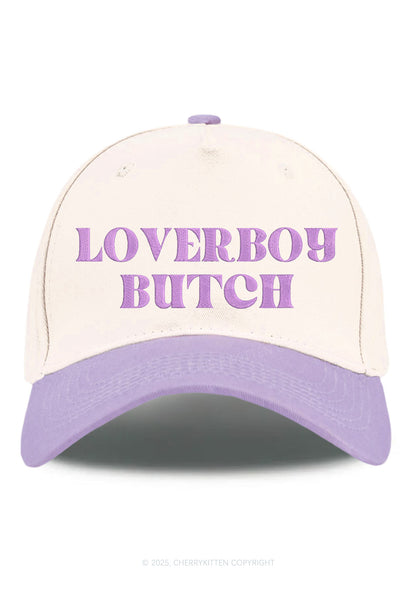 Embroidered Loverboy Butch Pride Y2K Color Block Baseball Cap Cherrykitten