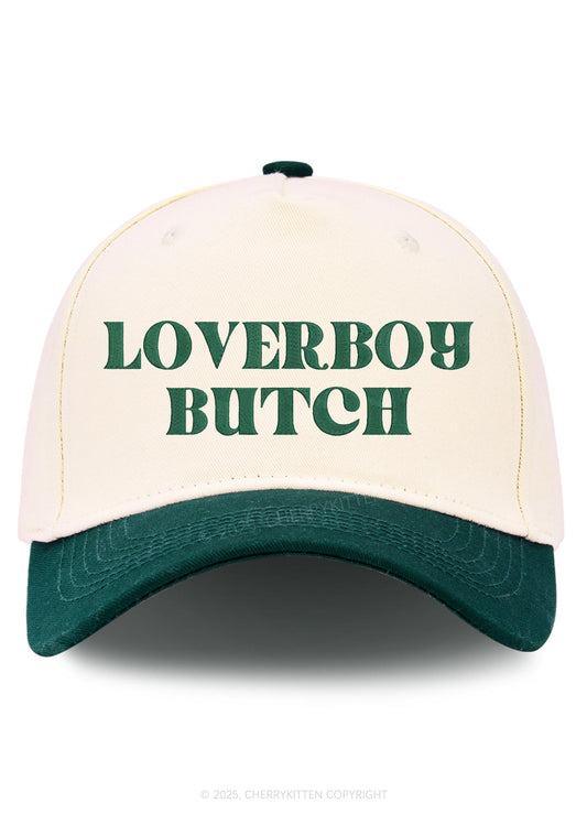 Embroidered Loverboy Butch Pride Y2K Color Block Baseball Cap Cherrykitten