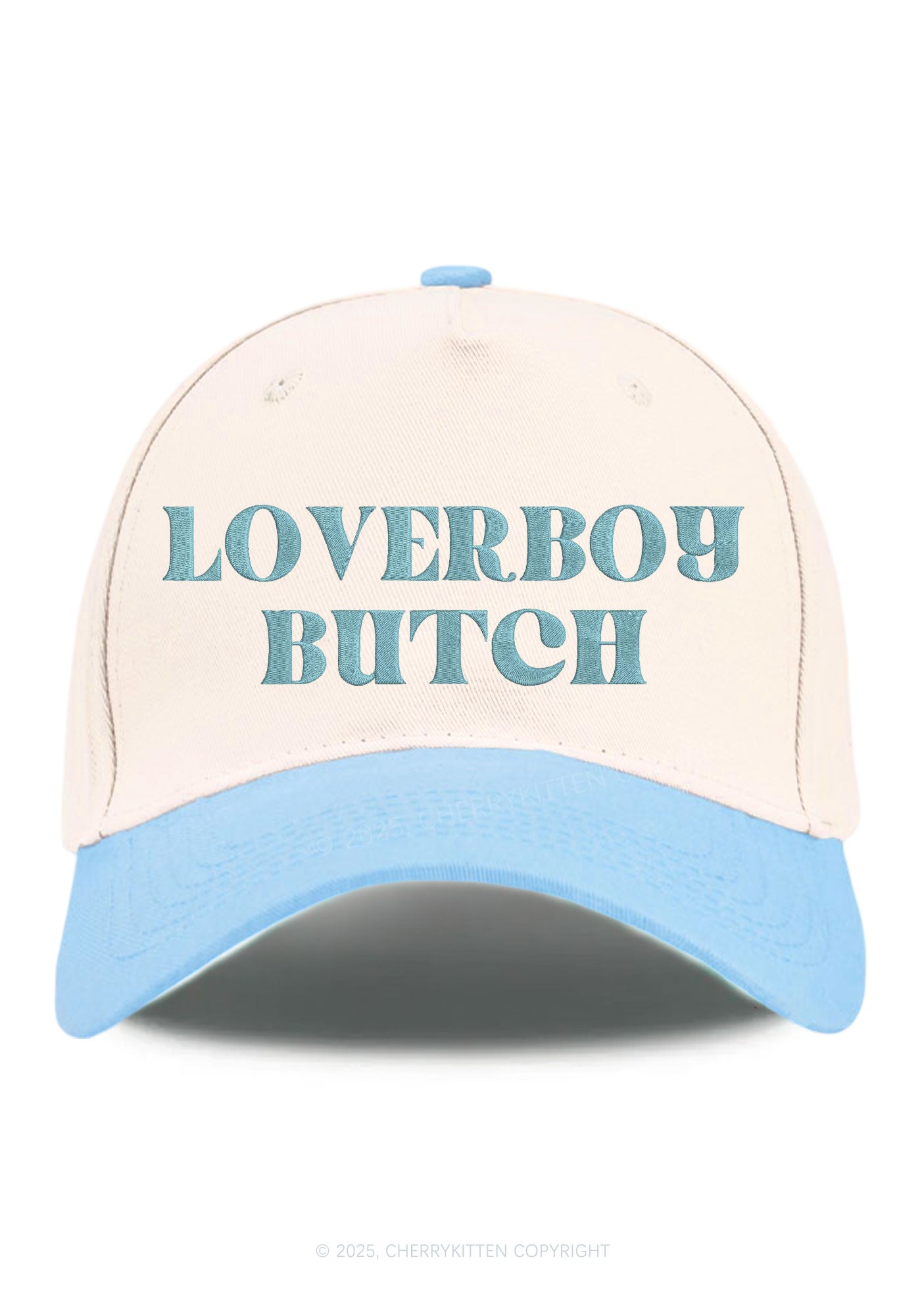 Embroidered Loverboy Butch Pride Y2K Color Block Baseball Cap Cherrykitten
