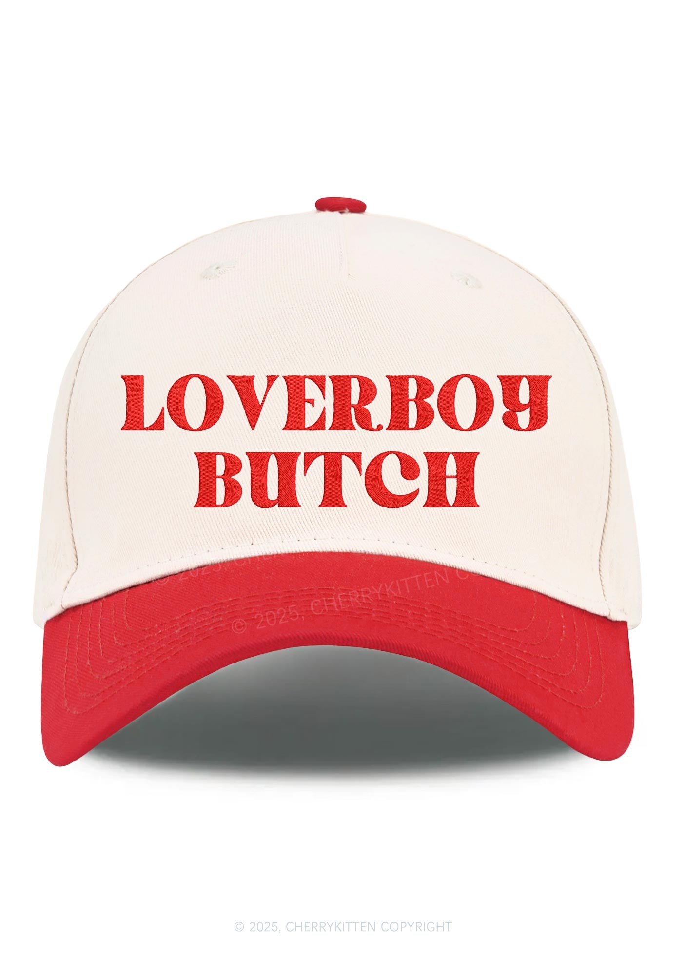 Embroidered Loverboy Butch Pride Y2K Color Block Baseball Cap Cherrykitten