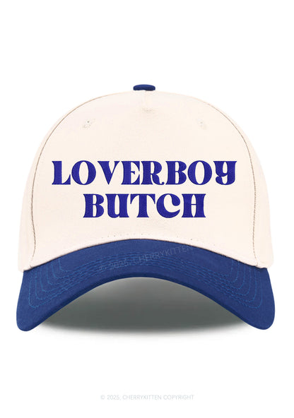 Embroidered Loverboy Butch Pride Y2K Color Block Baseball Cap Cherrykitten