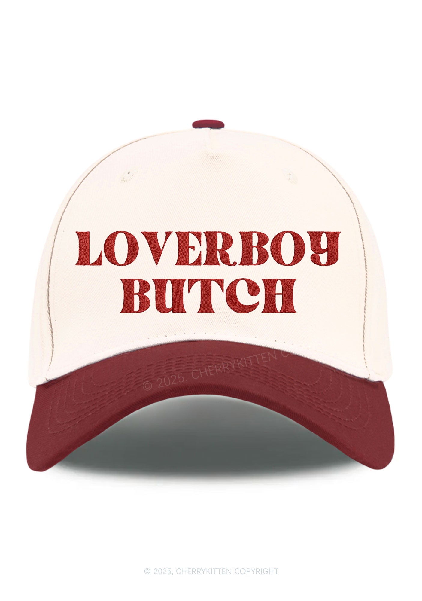Embroidered Loverboy Butch Pride Y2K Color Block Baseball Cap Cherrykitten
