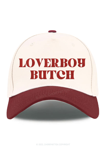 Embroidered Loverboy Butch Pride Y2K Color Block Baseball Cap Cherrykitten