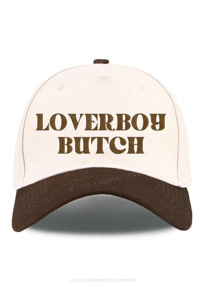 Embroidered Loverboy Butch Pride Y2K Color Block Baseball Cap Cherrykitten