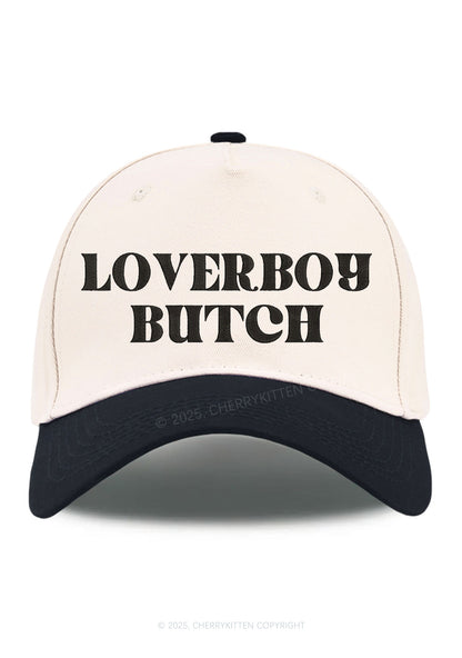 Embroidered Loverboy Butch Pride Y2K Color Block Baseball Cap Cherrykitten