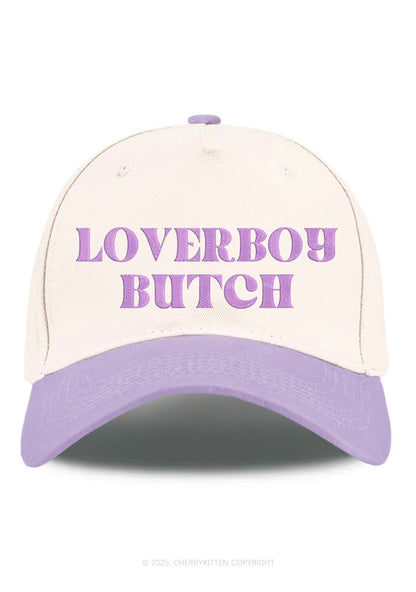 Embroidered Loverboy Butch Pride Y2K Color Block Baseball Cap Cherrykitten