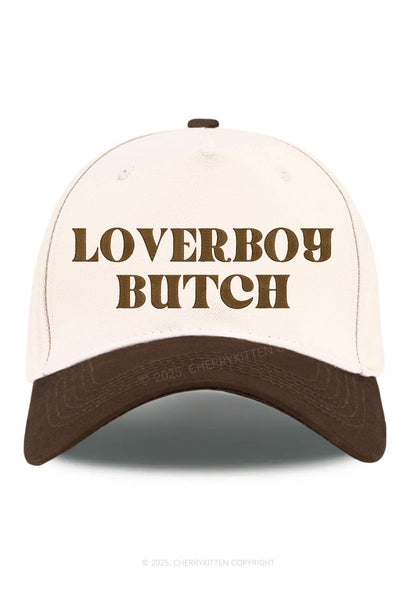 Embroidered Loverboy Butch Pride Y2K Color Block Baseball Cap Cherrykitten