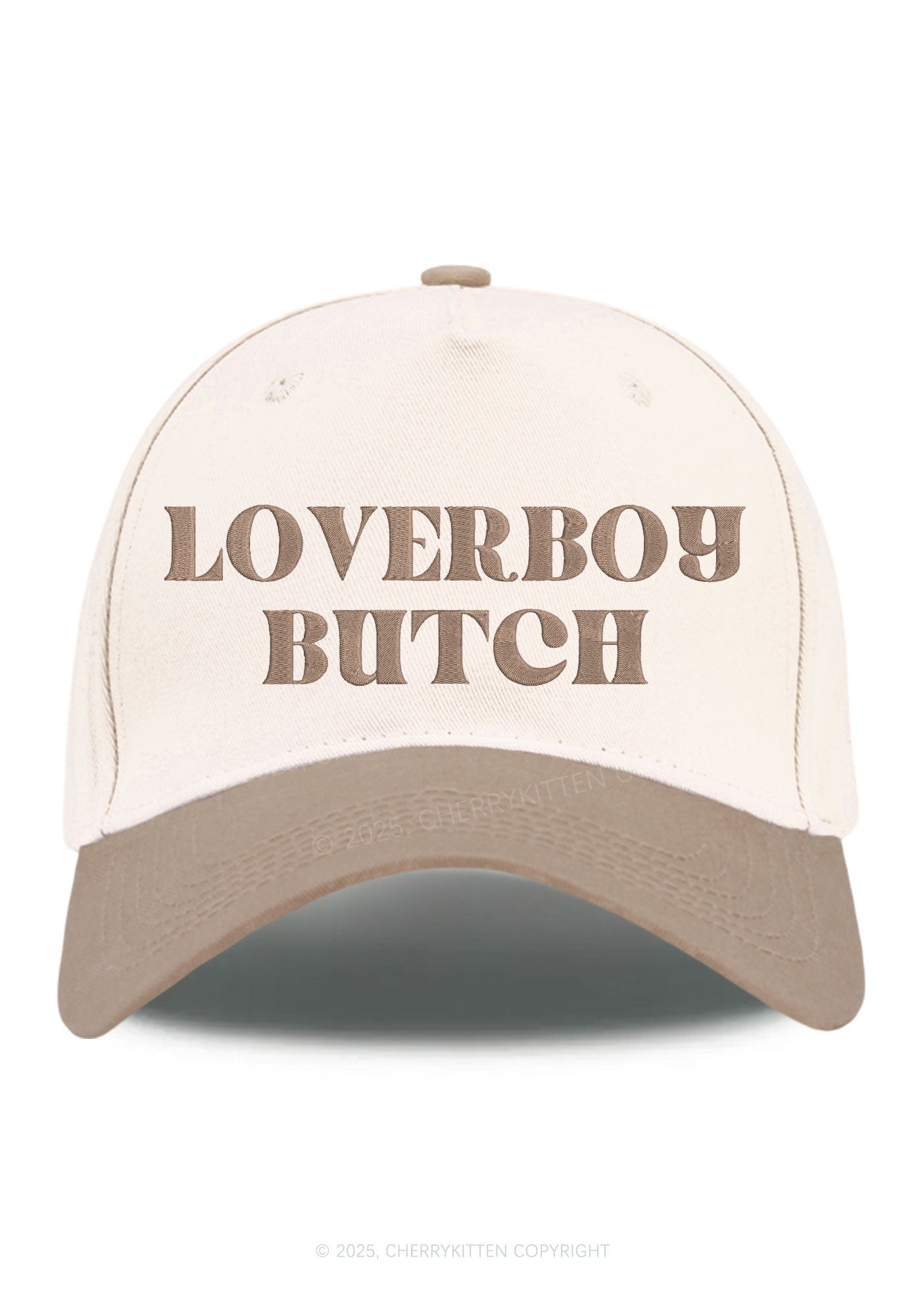 Embroidered Loverboy Butch Pride Y2K Color Block Baseball Cap Cherrykitten