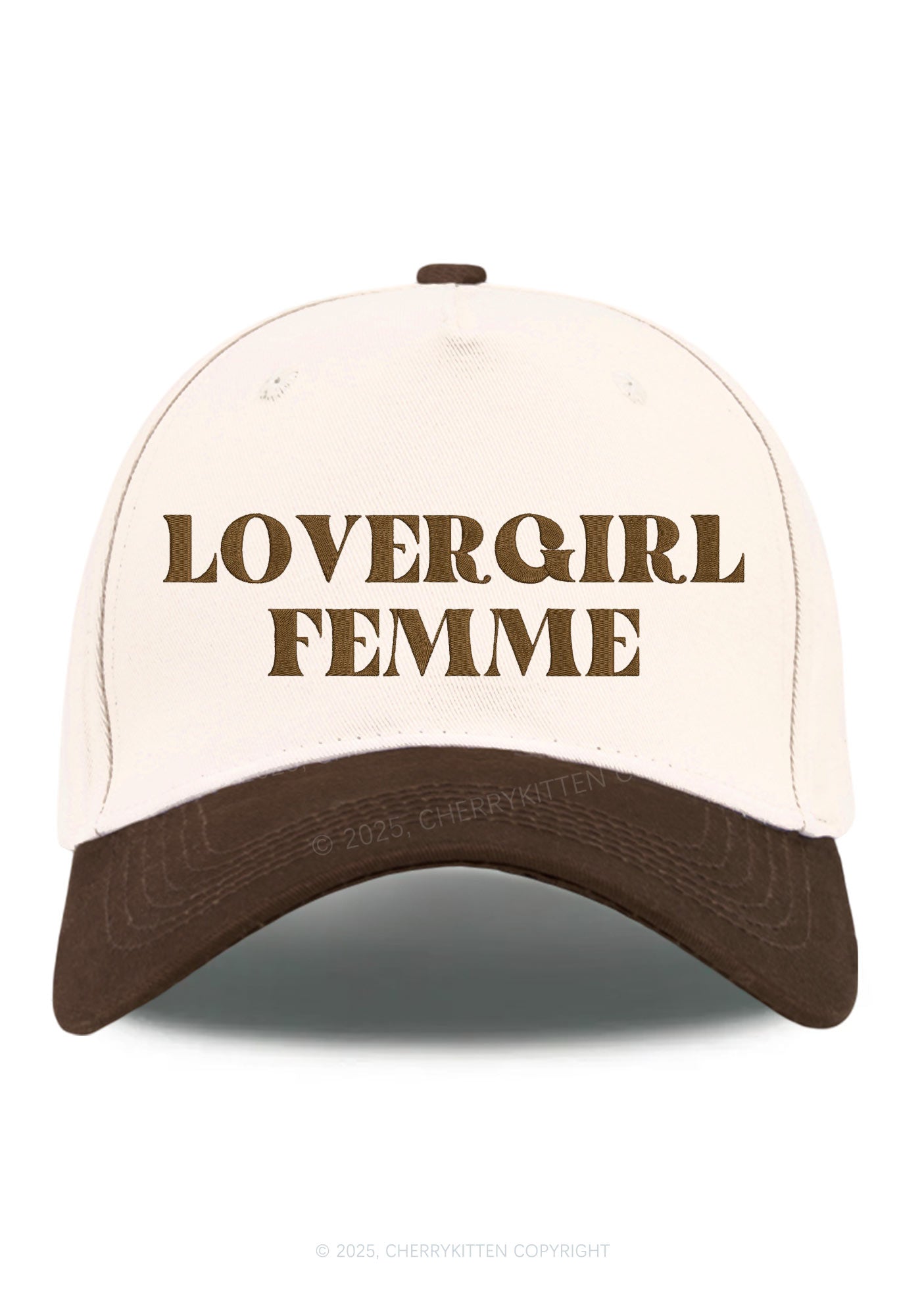 Embroidered Lovergirl Femme Pride Y2K Color Block Baseball Cap Cherrykitten