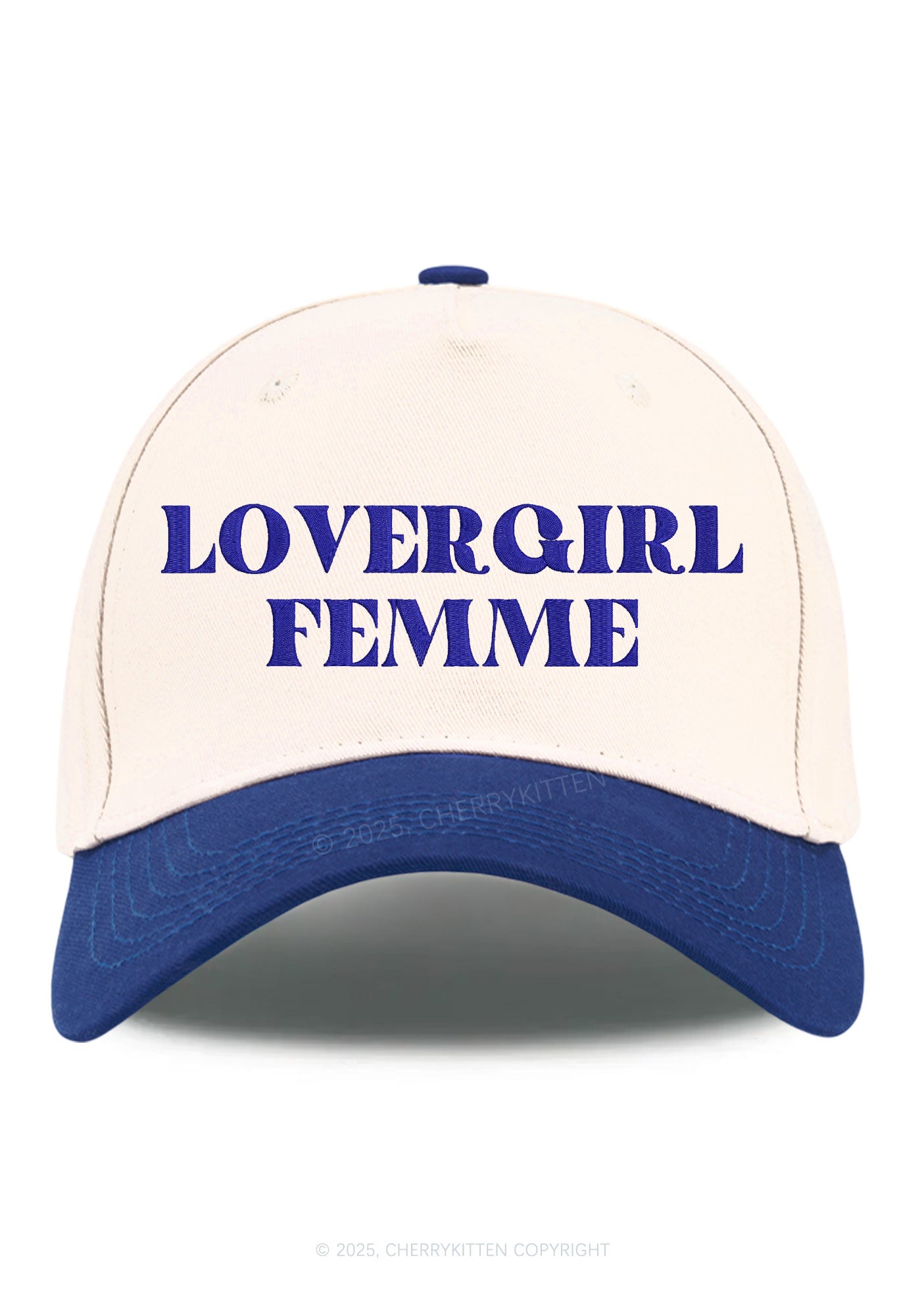 Embroidered Lovergirl Femme Pride Y2K Color Block Baseball Cap Cherrykitten