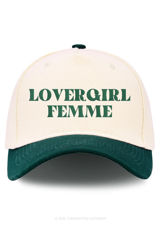 Embroidered Lovergirl Femme Pride Y2K Color Block Baseball Cap Cherrykitten